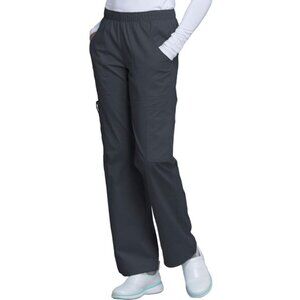 Cherokee® Core Stretch 4005 Women's Mid-Rise Pull-On Cargo Scrub Pant - Pewter
